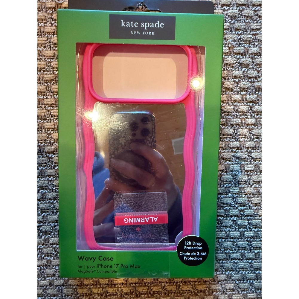 Kate Spade Wavy Case iPhone 17 Pro Max Pink New MagSafe Scalloped Edge Cover